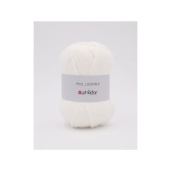 Knitting yarn Phildar Phil Looping blanc