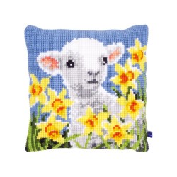 Cross stitch cushion kit Lamb
