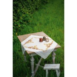 Vervaco Tablecloth kit Hedgehogs and autumn leaves