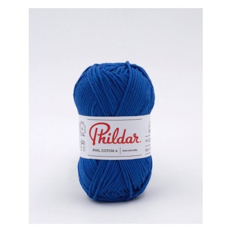 Fil crochet Phildar  Phil Coton 4 outremer