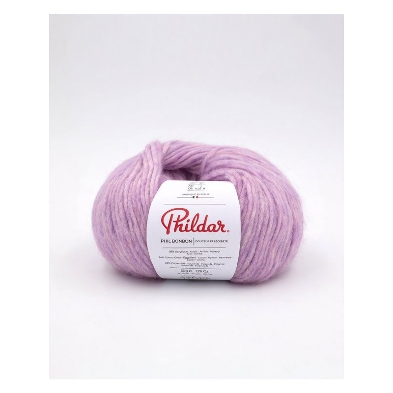 Knitting yarn Phildar Phil Bonbon Mauve