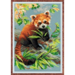 Riolis Kit de broderie Panda rouge