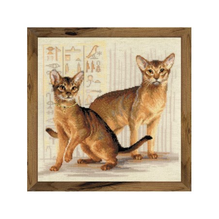 Riolis Embroidery kit Abyssinian Cats