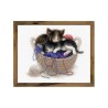 Riolis Borduurpakket Kittens in een mand