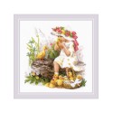 Riolis Embroidery kit Girl with Ducklings