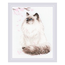 Riolis Embroidery kit Meow Zen