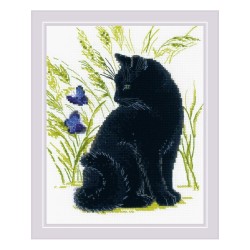 Riolis Embroidery kit Black Cat
