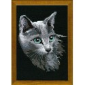 Riolis Embroidery kit Russian Blue Cat
