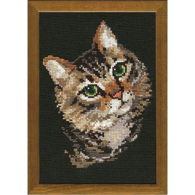 Riolis Embroidery kit Grey Cat