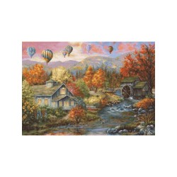 Luca-S Kit de broderie Moulin du ruisseau d'automne