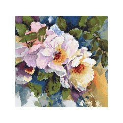 Luca-S Embroidery kit Roses aquarelle