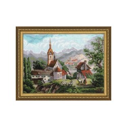 Riolis Embroidery kit Monastery Shonenvert after engravings of