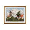 Riolis Stickset Windmühle in Knokke nach C. Pissarros Gemälde