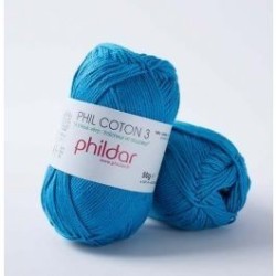 Fil crochet Phildar  Phil Coton 3 pacifique