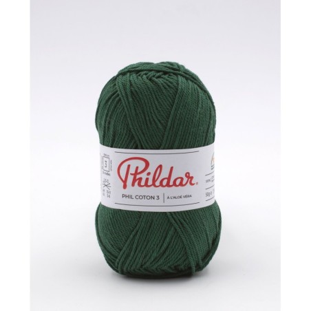 Crochet yarn Phildar Phil Coton 3 cedre