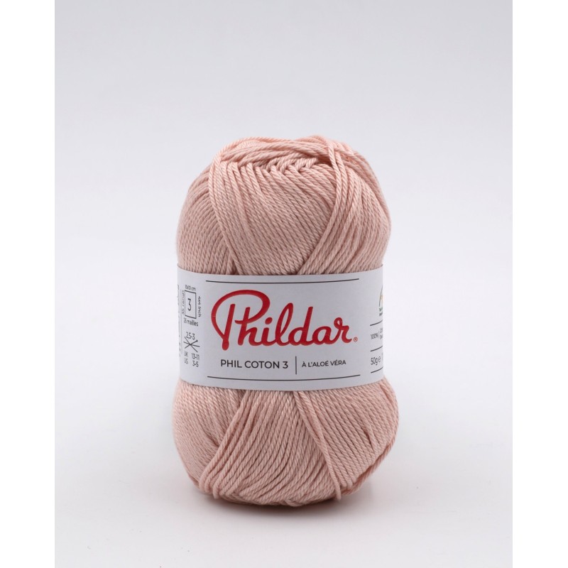 Crochet yarn Phildar Phil Coton 3  lait de rose