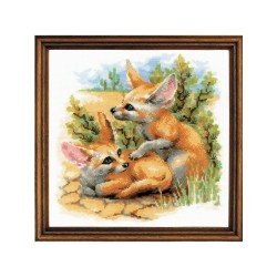  Embroidery kit Desert Foxes