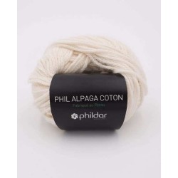 Knitting yarn Phildar Phil Alpaga Coton Ecru
