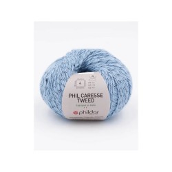Knitting yarn Phildar Phil Caresse Tweed Denim