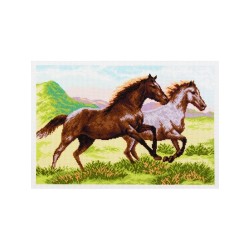 Printed Aida kit CDA Running horses