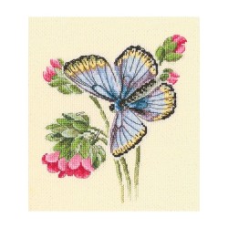 RTO Borduurpakket Vlinder aan de sierlijke bloem