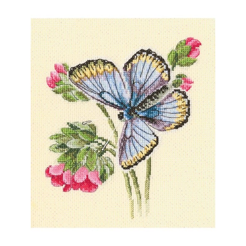 Stickset RTO Schmetterling auf der zierlichen Blume