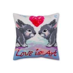  Stitch Cushion kit  Stitch cushion kit Love is art