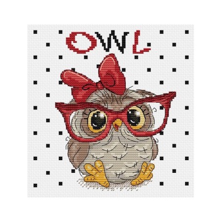 Embroidery kit The Owl With Glasses