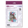 Riolis Kit de broderie Chat en Fleurs