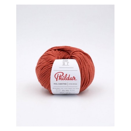 Knitting yarn Phildar Phil Cabotine Terracotta