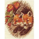 Klart Embroidery kit Fox Cubs