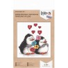 Embroidery kit Klart Penguins in Love