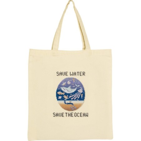 Embroidery kit  Save the Planet. Save Water, Save the Ocean
