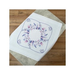 Purple harmony tablecloth to embroder