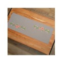 Floral Grey table runner to embroder