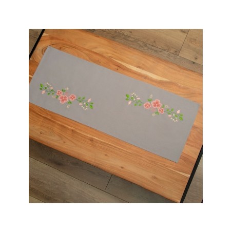 Floral Grey table runner