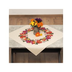 Autum colors tablecloth to embroder