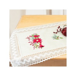 Poinsettia table runner to embroder