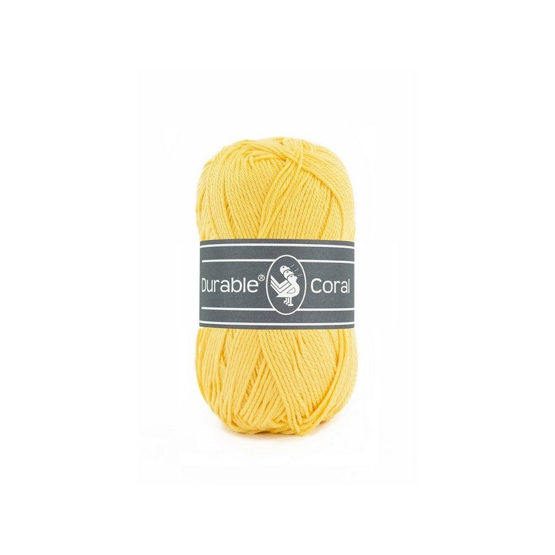 Crochet yarn Durable Coral 309 Light yellow