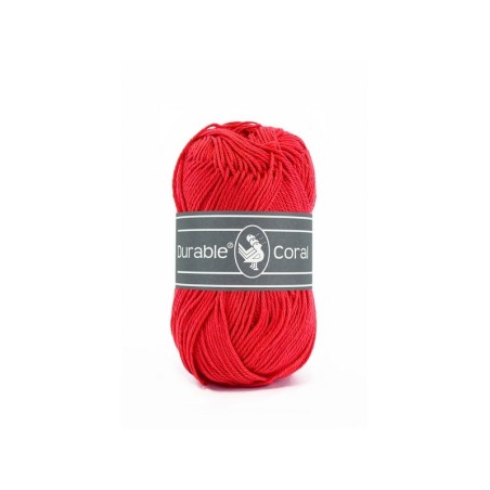 Crochet yarn Durable Coral 316 red