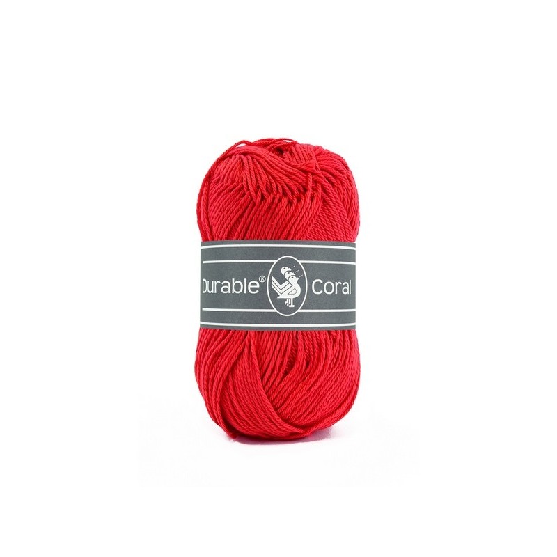 Crochet yarn Durable Coral 318 tomato
