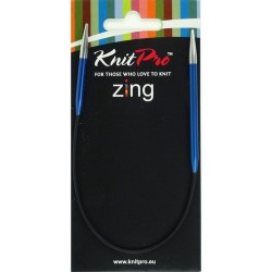 Knitpro Zing asymetric circular needle 4 mm length 25 cm