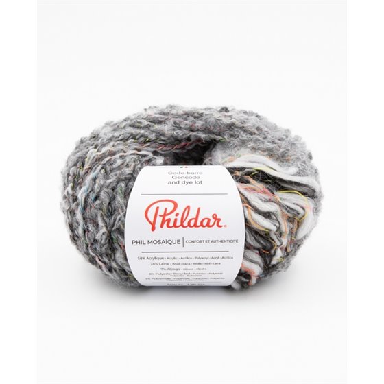 Knitting wool Phildar Phil Mosaique Gris Chiné