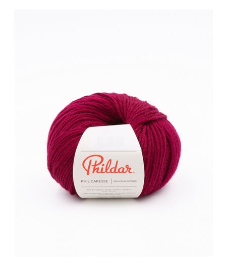 Knitting yarn Phildar Phil Caresse Framboise