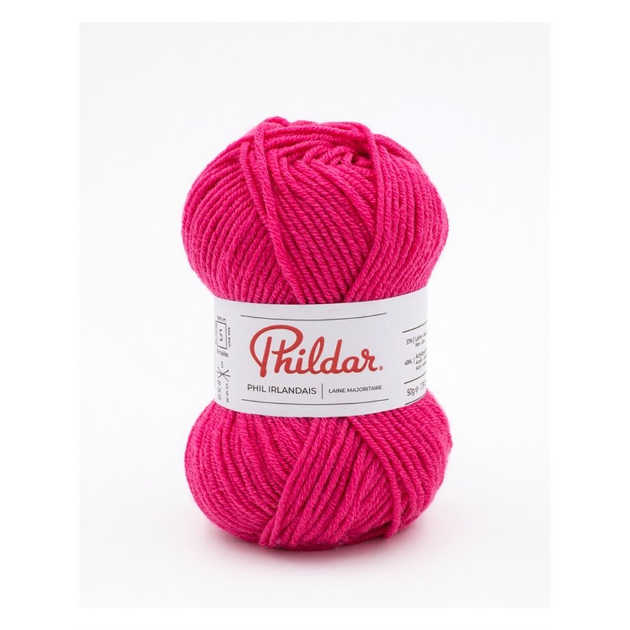 Knitting yarn Phildar Phil Irlandais Fuchsia