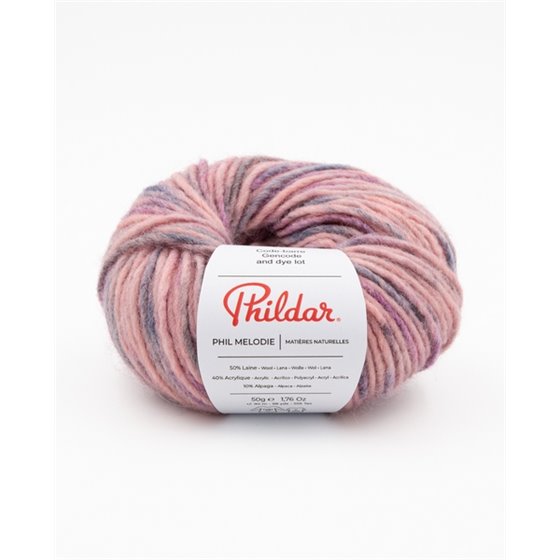 Knitting yarn Phildar Phil Mélodie Rosée