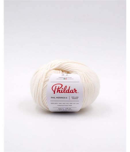 Knitting yarn Phildar Phil Merinos 6 Craie