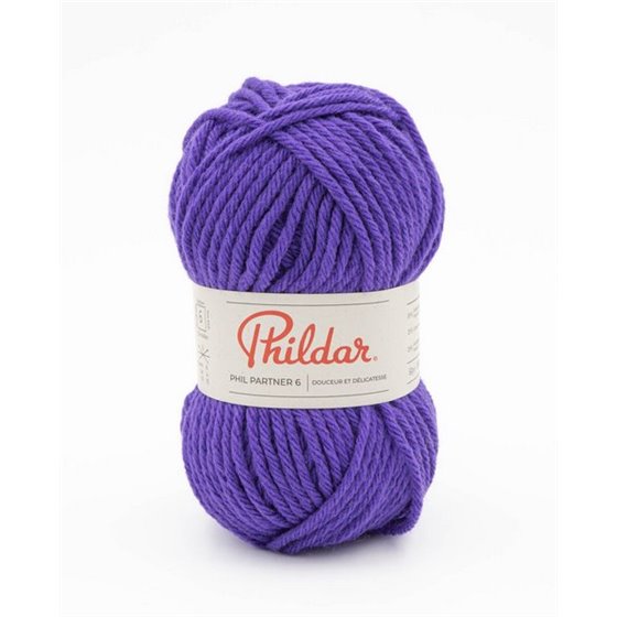 Phildar knitting yarn Phil Partner 6 Violet