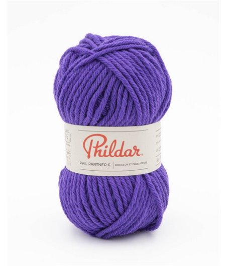 Knitting yarn Phildar Phil Partner 6 Violet