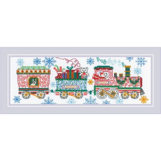Riolis Embroidery kit Holiday Train